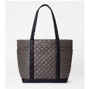 MZ Wallace Large Empire Tote in Magnet Grey and Black
